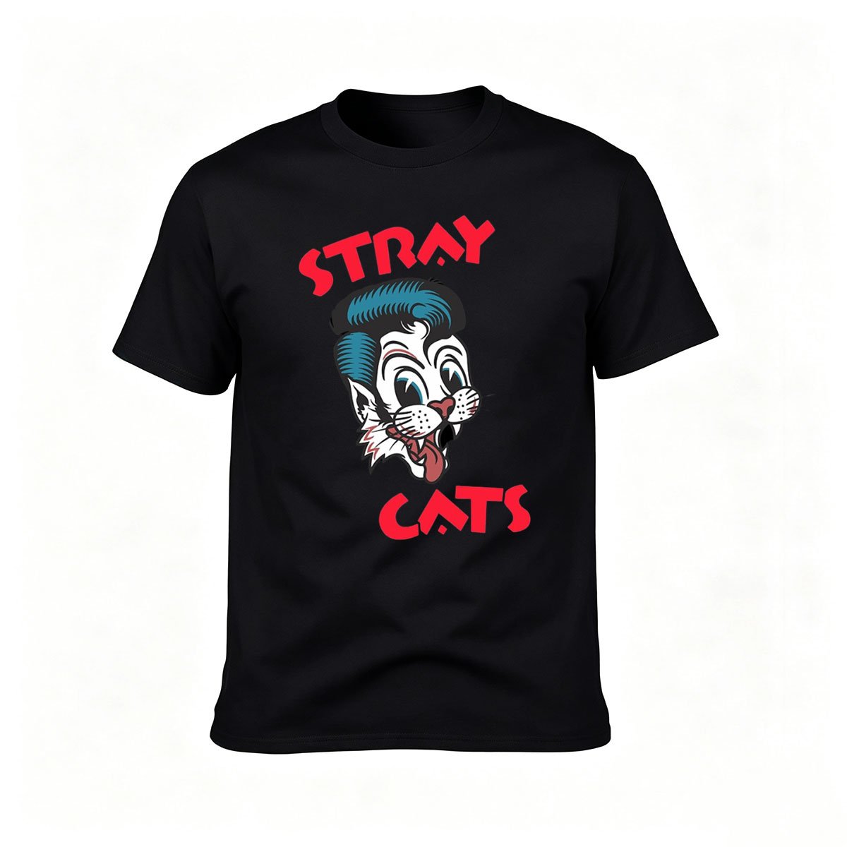 Stray Cats Rockabilly Cat Graphic Men's T-Shirt Gift