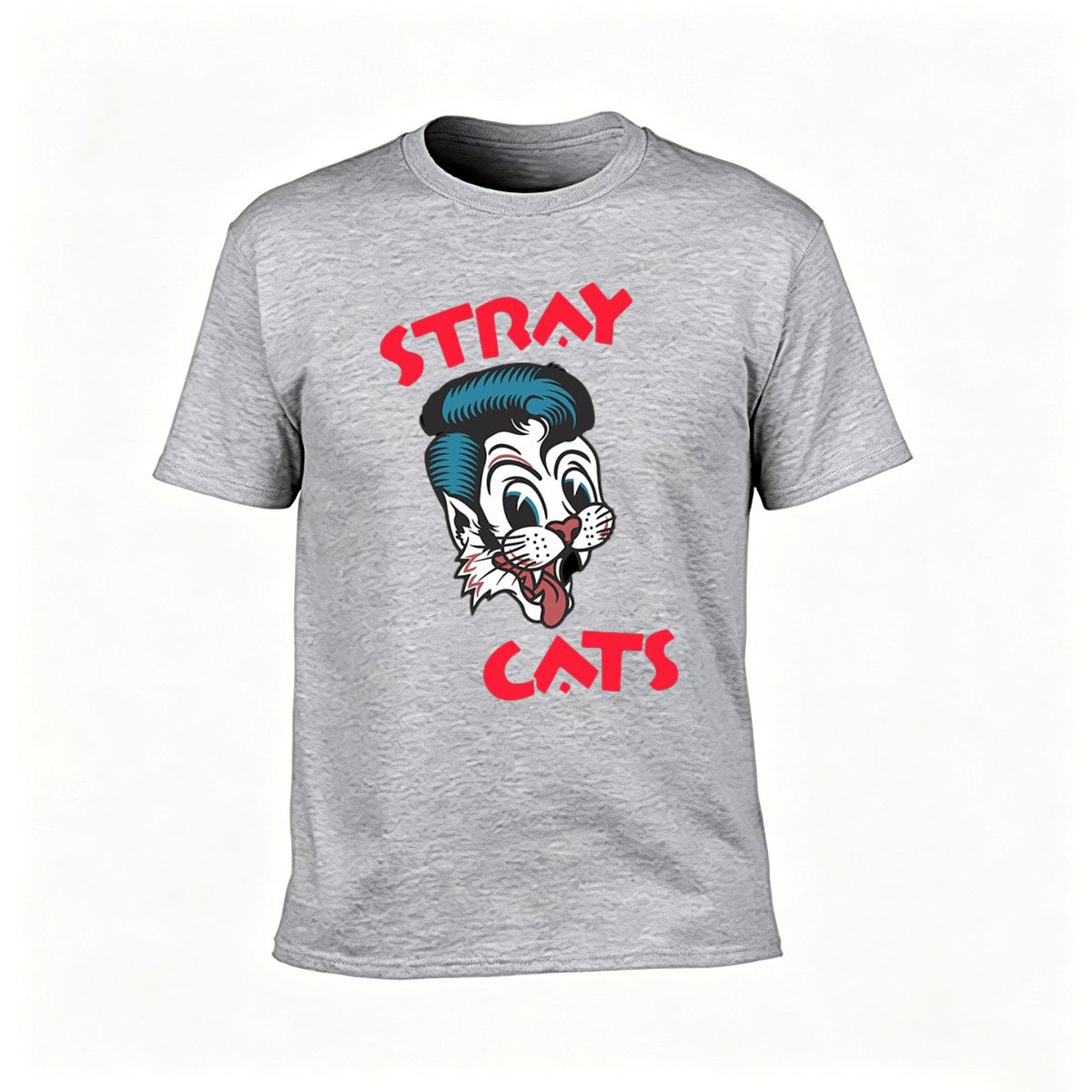 Stray Cats Rockabilly Cat Graphic Men's T-Shirt Gift - Image 3