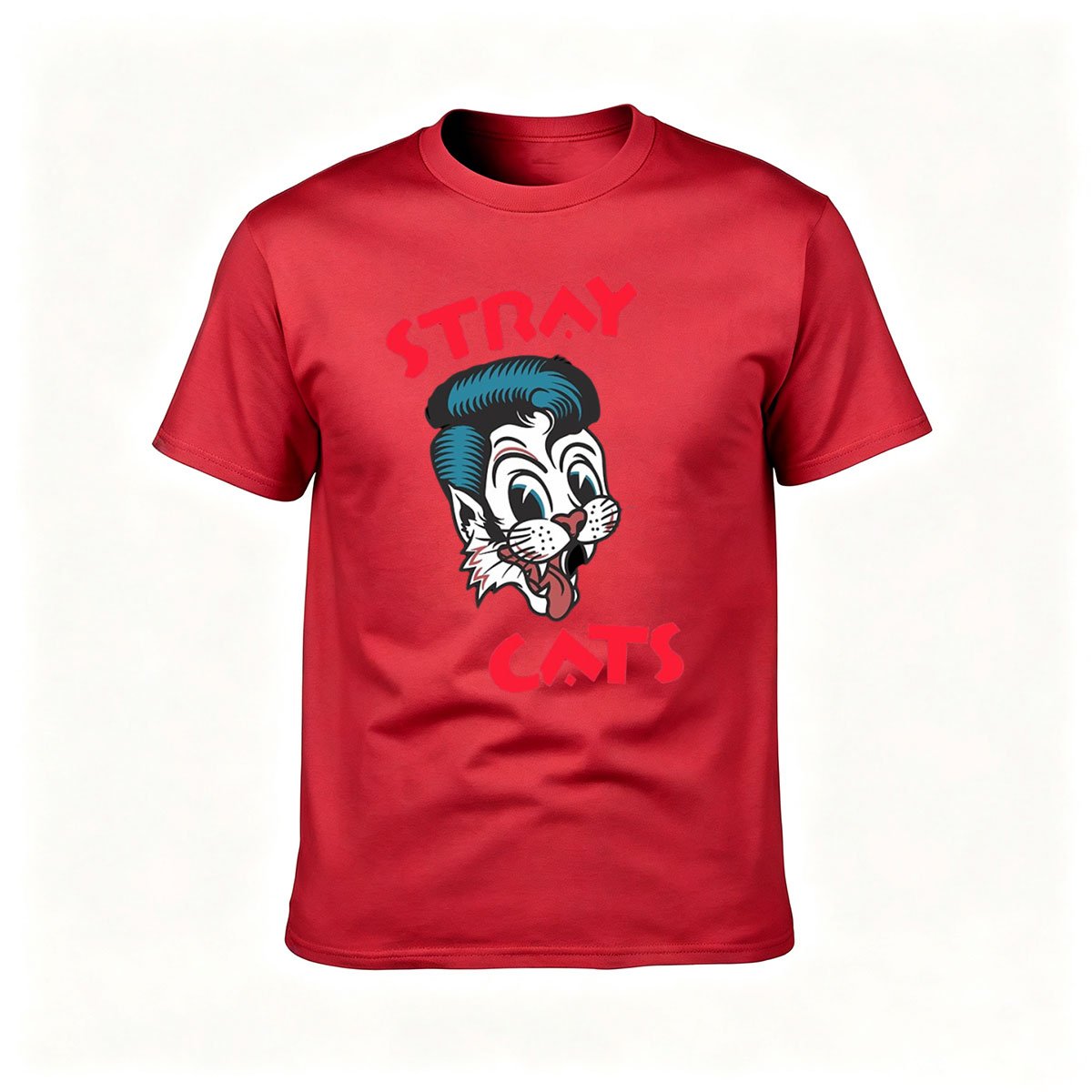 Stray Cats Rockabilly Cat Graphic Men's T-Shirt Gift - Image 5