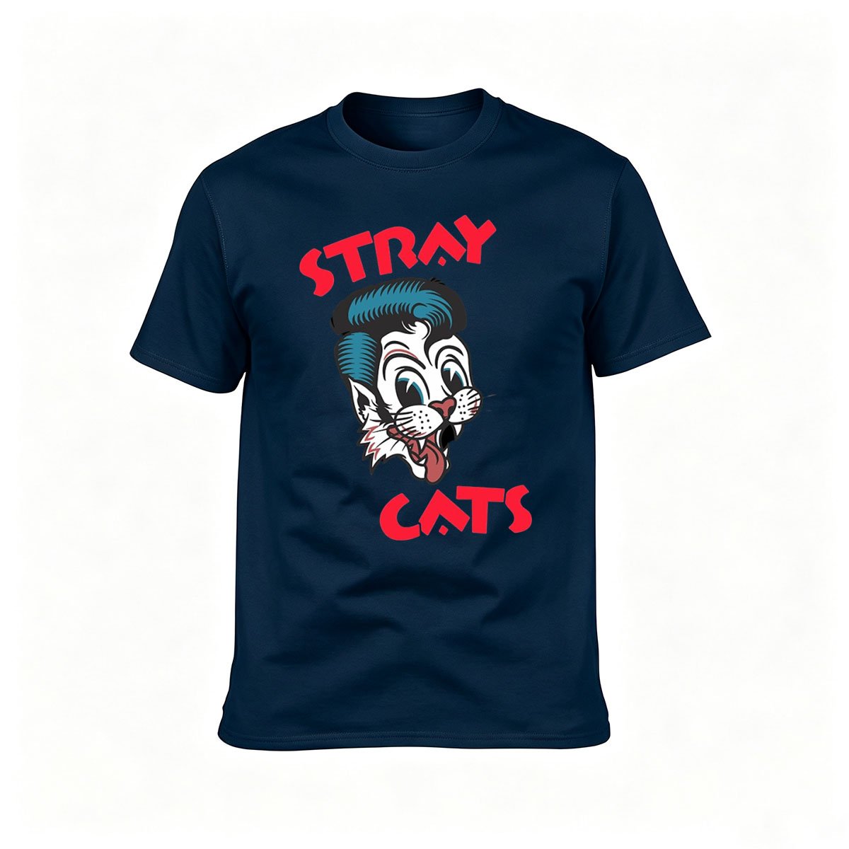 Stray Cats Rockabilly Cat Graphic Men's T-Shirt Gift - Image 6