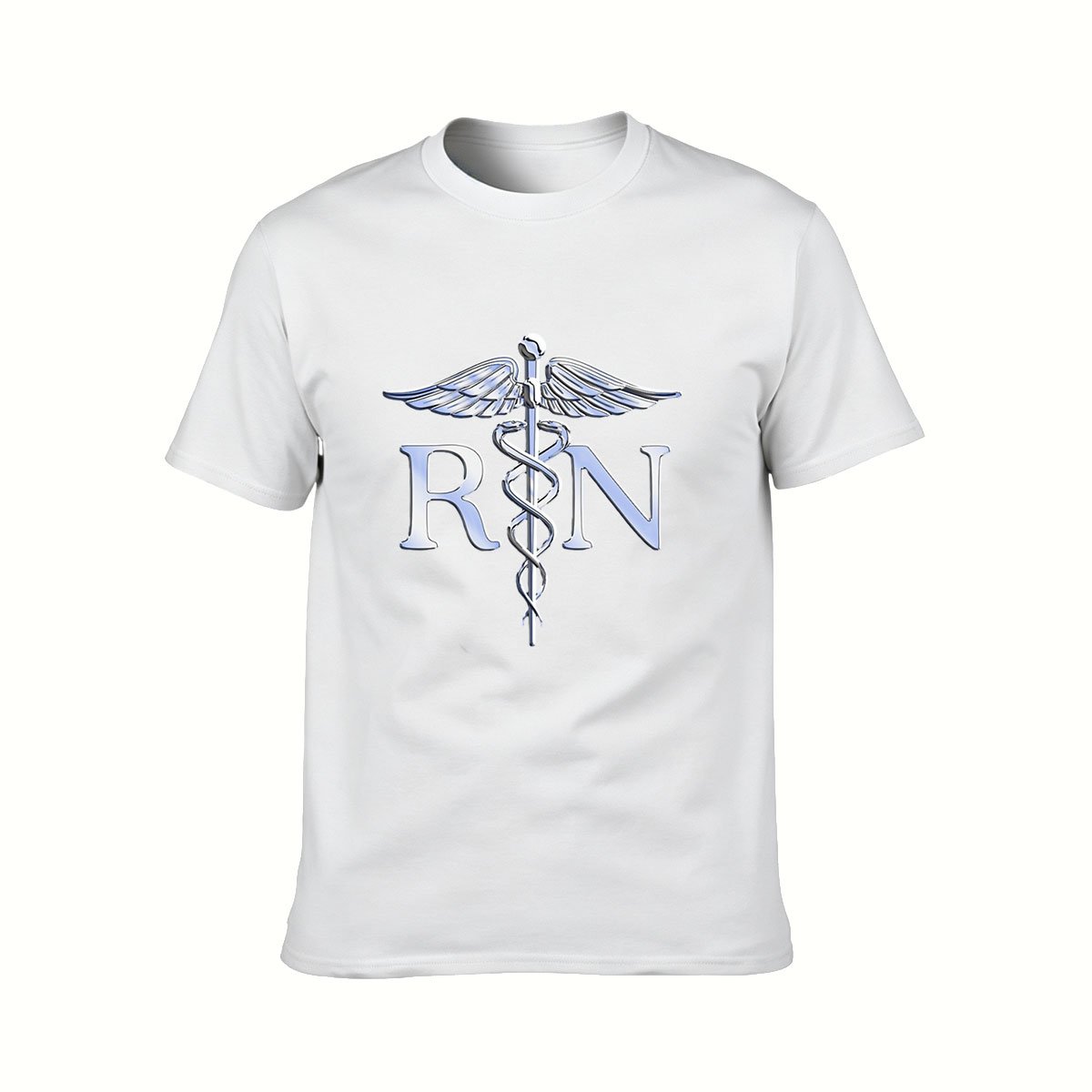 RN Caduceus Nurse Symbol T-Shirt Men Women Medical Gift - Image 2