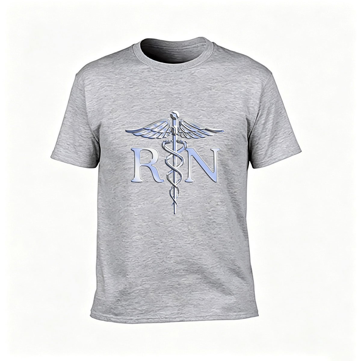 RN Caduceus Nurse Symbol T-Shirt Men Women Medical Gift - Image 3