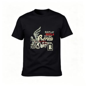 Replay Logo Graphic Men's T-Shirt Casual Wear Gift