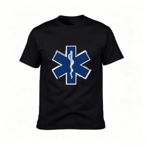 Star of Life Medical Symbol T-Shirt Men's Emergency Response Gift