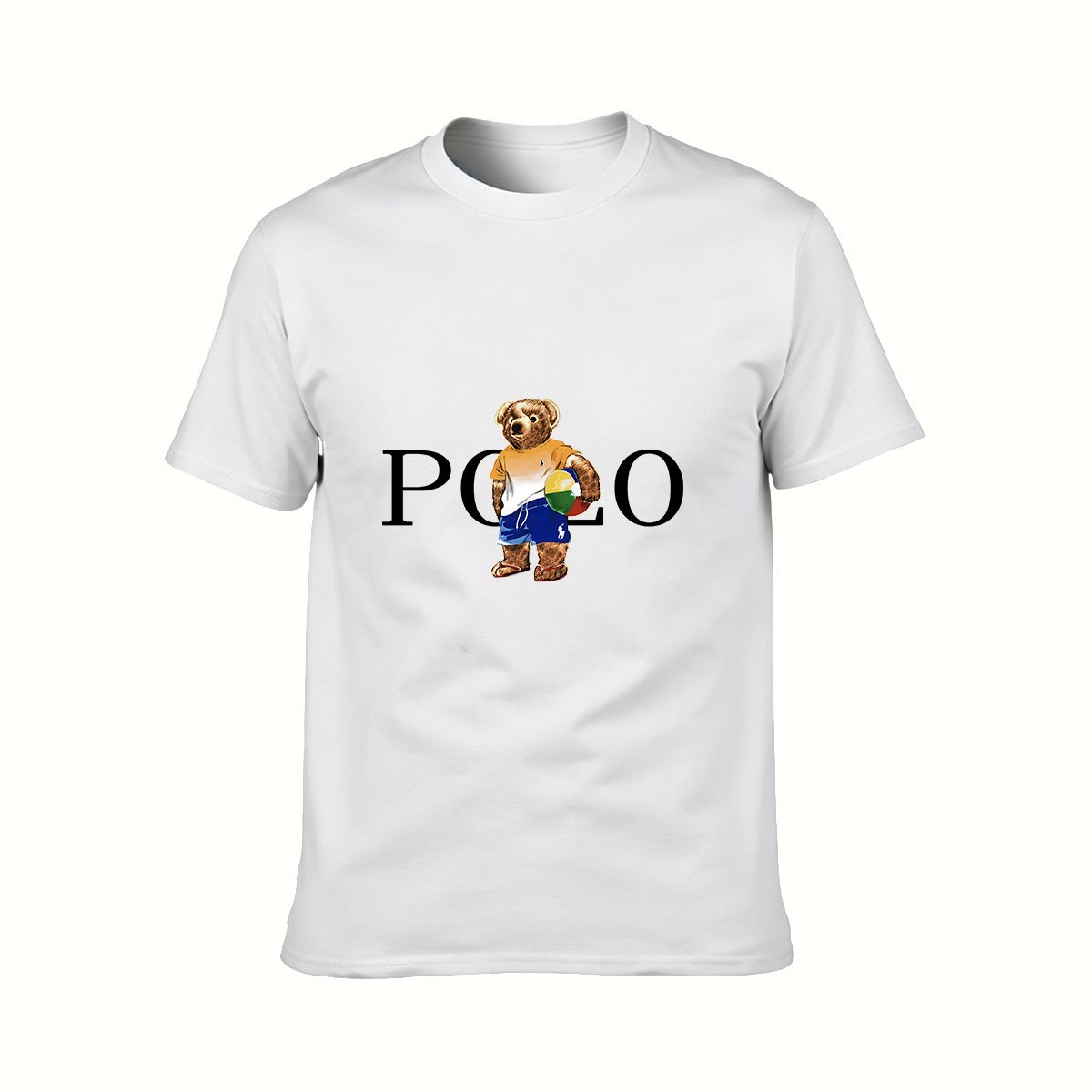 Polo Bear Graphic Men's T-Shirt Casual Gift Wear - Image 2