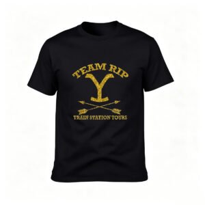 Team Rip Train Station Tours Men's T-Shirt Gold Logo Design
