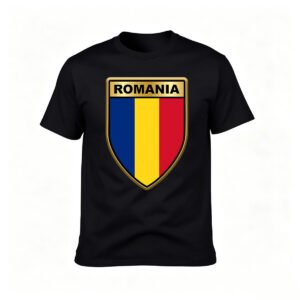 Romania Flag Shield Men's T-Shirt National Pride Gift