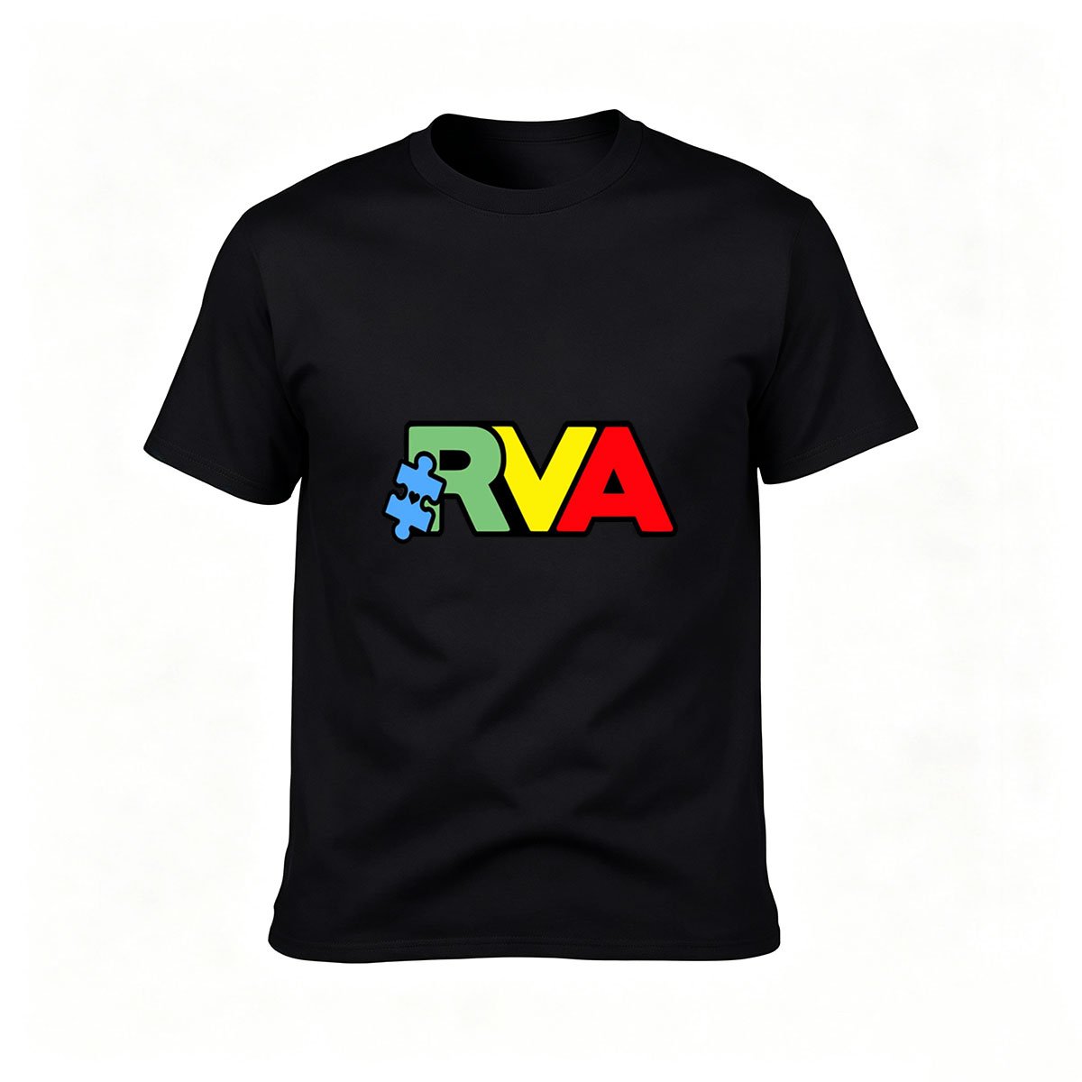 RVA Puzzle Piece Colorful Men's T-Shirt Gift for Virginia Fans