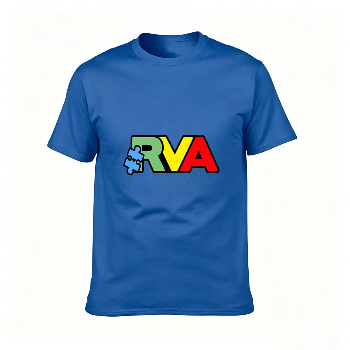 RVA Puzzle Piece Colorful Men's T-Shirt Gift for Virginia Fans - Image 4