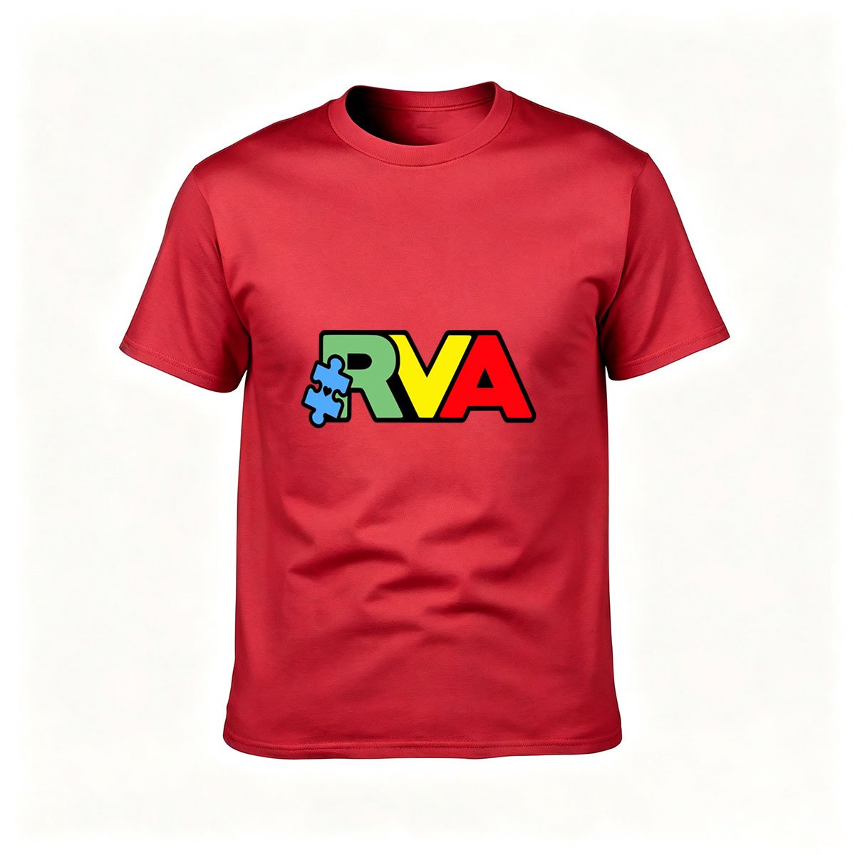 RVA Puzzle Piece Colorful Men's T-Shirt Gift for Virginia Fans - Image 5
